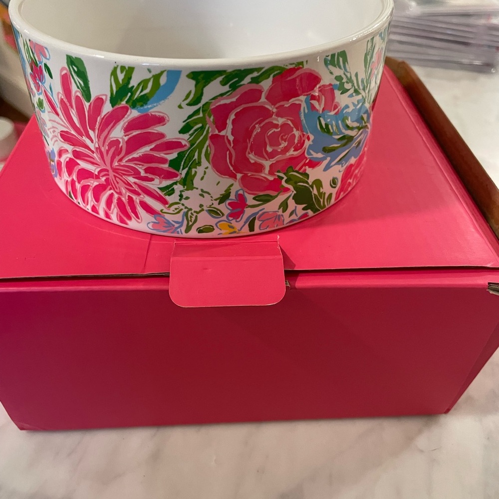 Lilly Pulitzer dog bowl